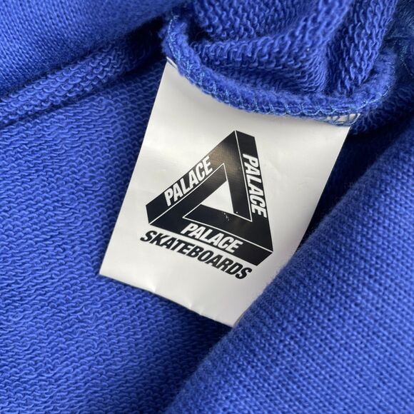 Palace Green‎ Leaf Logo Embroidered Sweatshirt Mens Large Blue Skate Streetwear - Picture 8 of 11